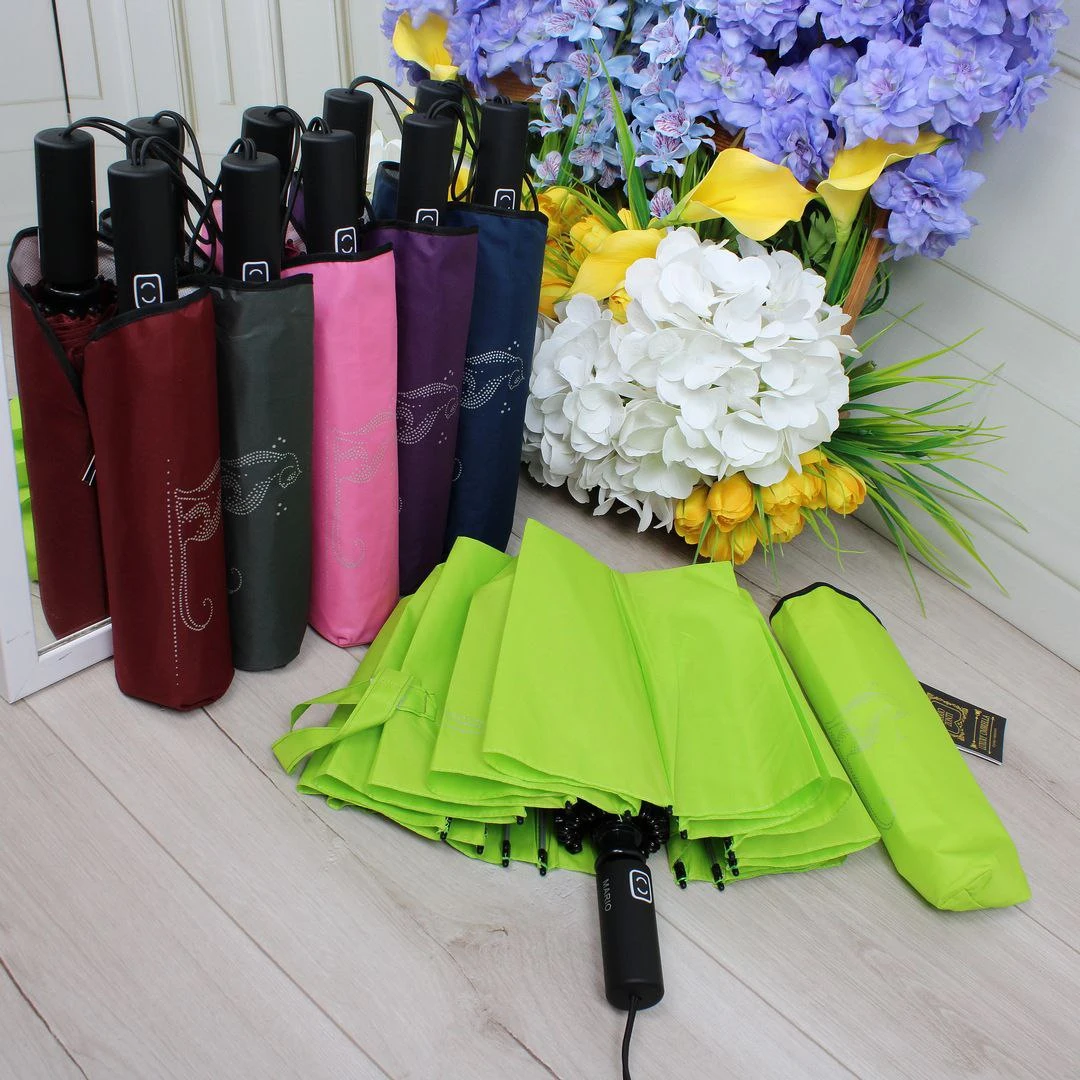 Парасолька мандрівниці: компактна та вітростійка зелена автоматична