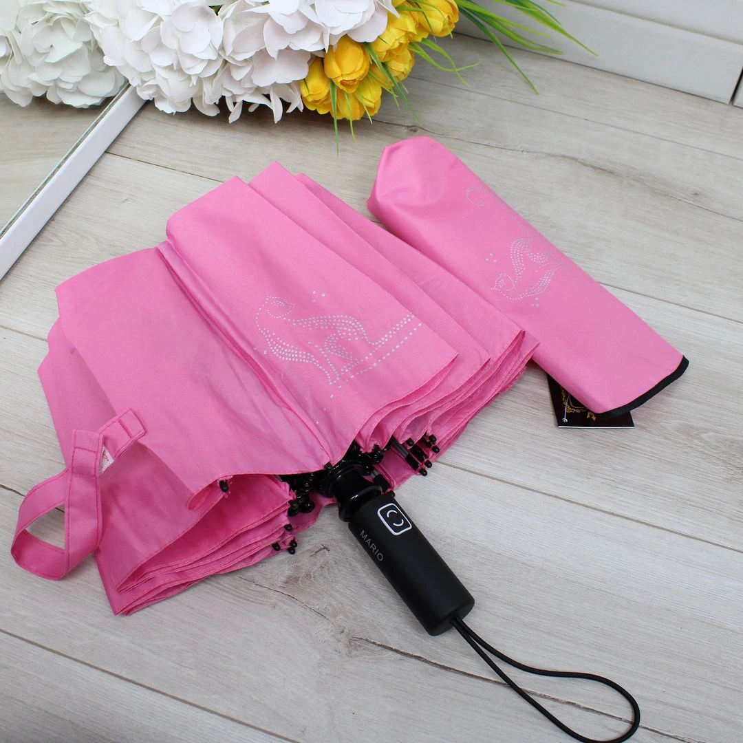 Елегантна рожева парасолька-автомат: стильний захист від дощу та вітру