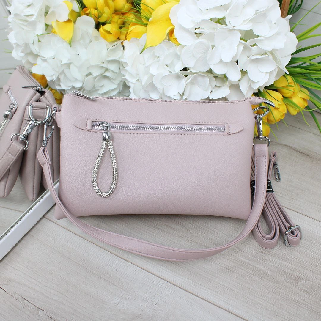 Жіноча сумка крос-боді рожева для романтичних зустрічей