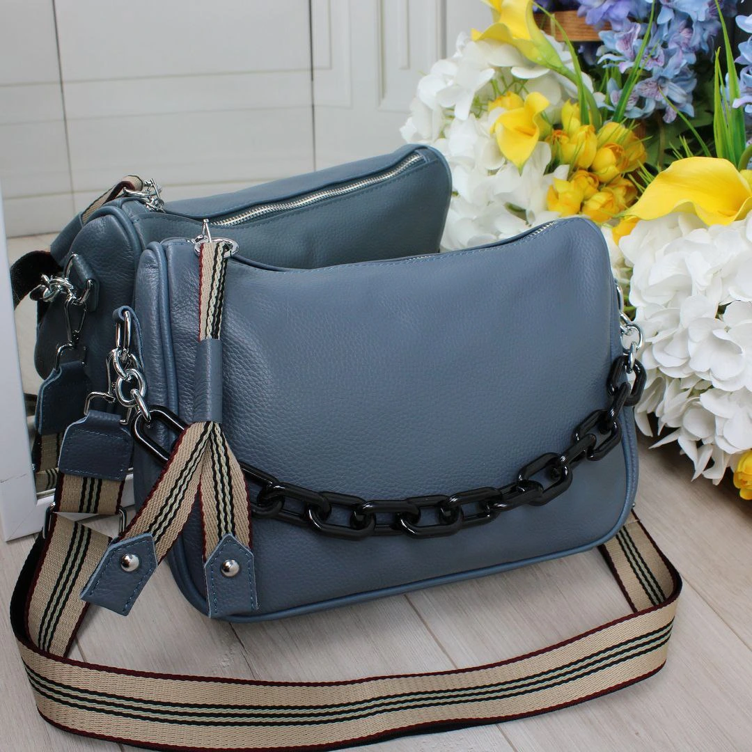 Сумка джинс крос-боді молодіжна для щоденних прогулянок