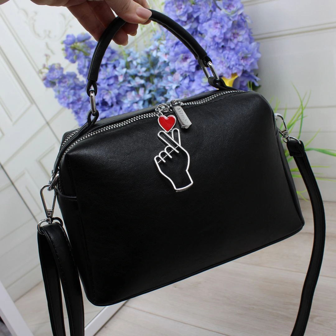 Жіноча сумка крос-боді для роботи з двома відділеннями та регульованим ремінцем