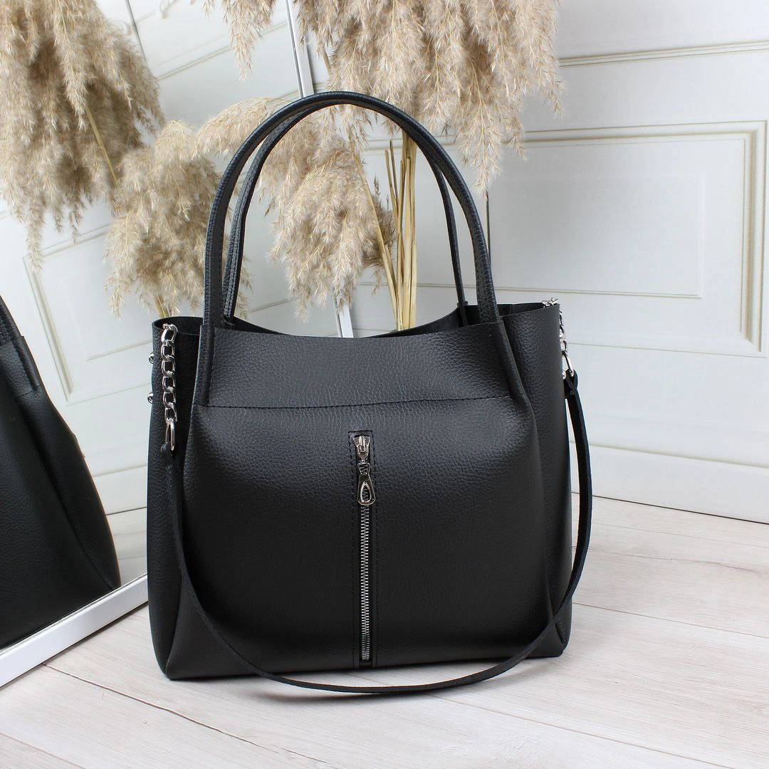 Сумка чорна класична універсальна для щоденних справ