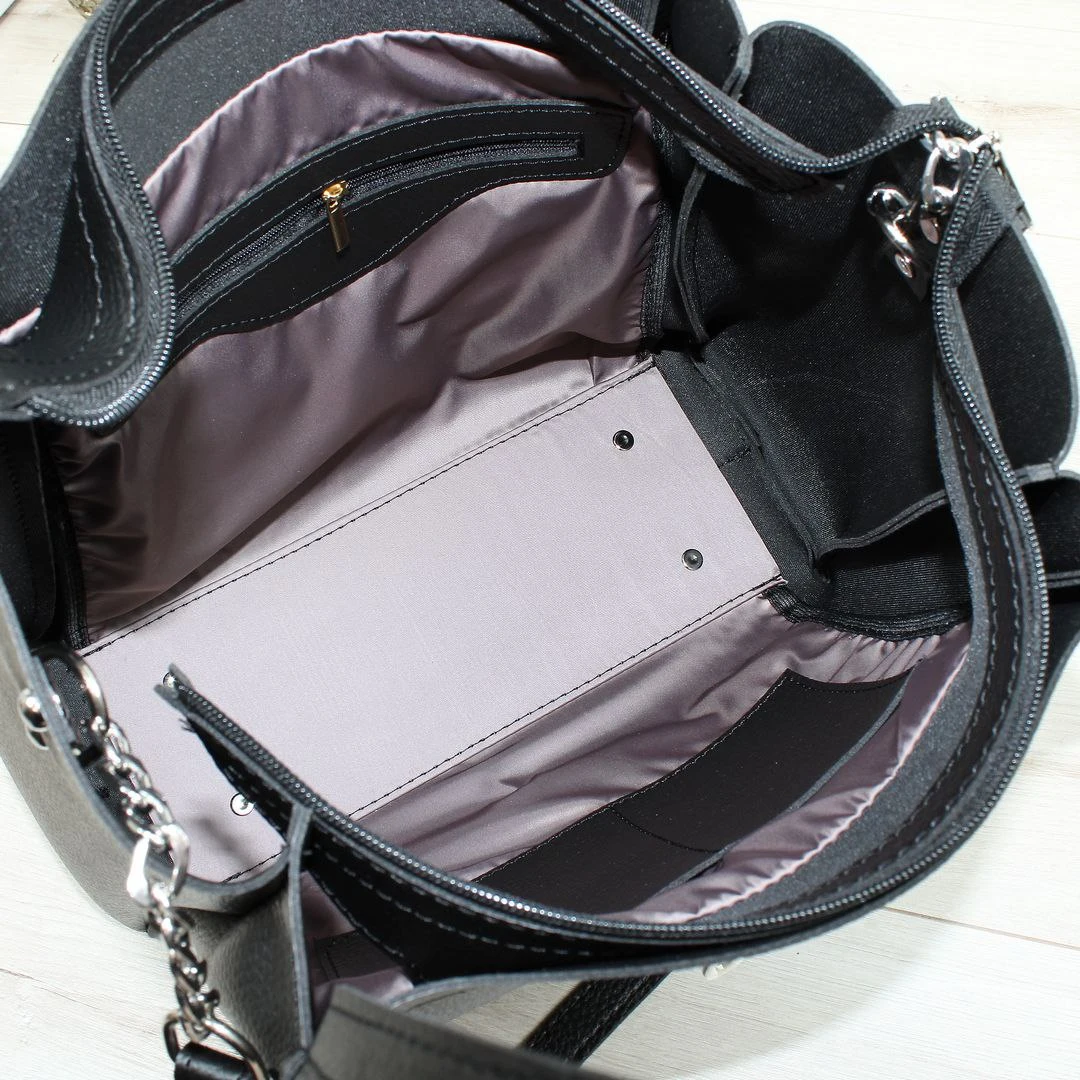 Сумка чорна класична універсальна для щоденних справ