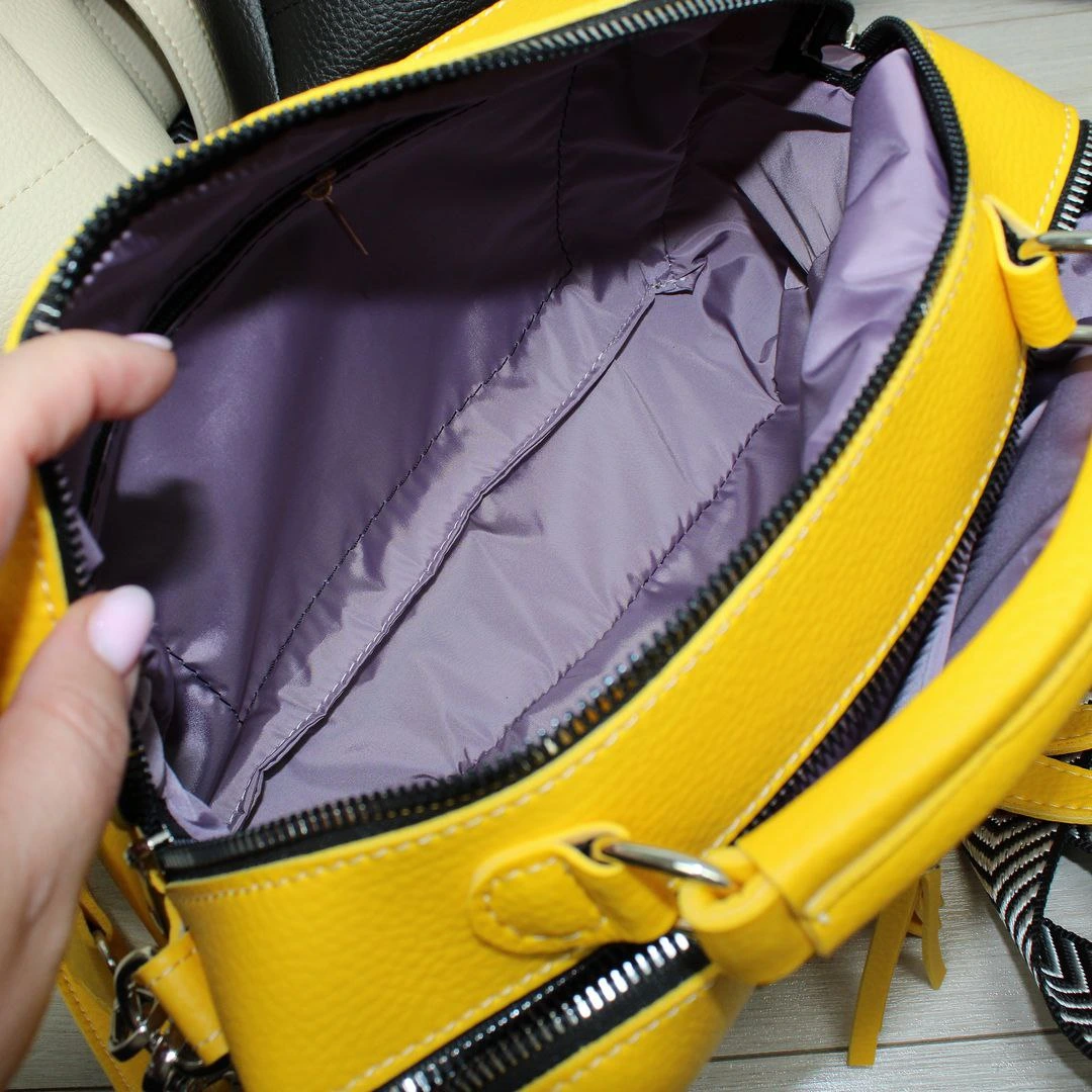 Жовта сумка крос-боді яскрава для творчих особистостей