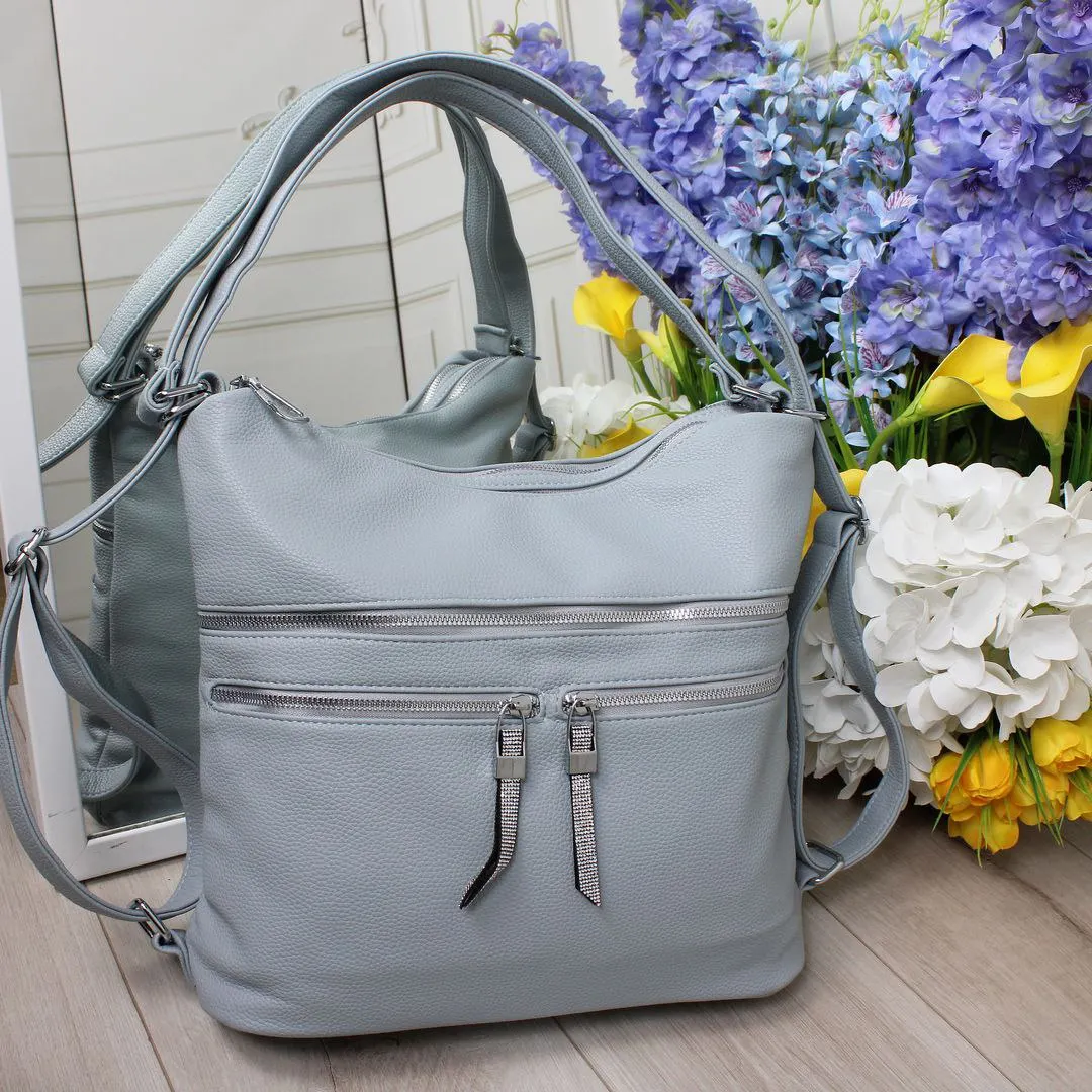 Блакитна сумка-мішок для творчих особистостей