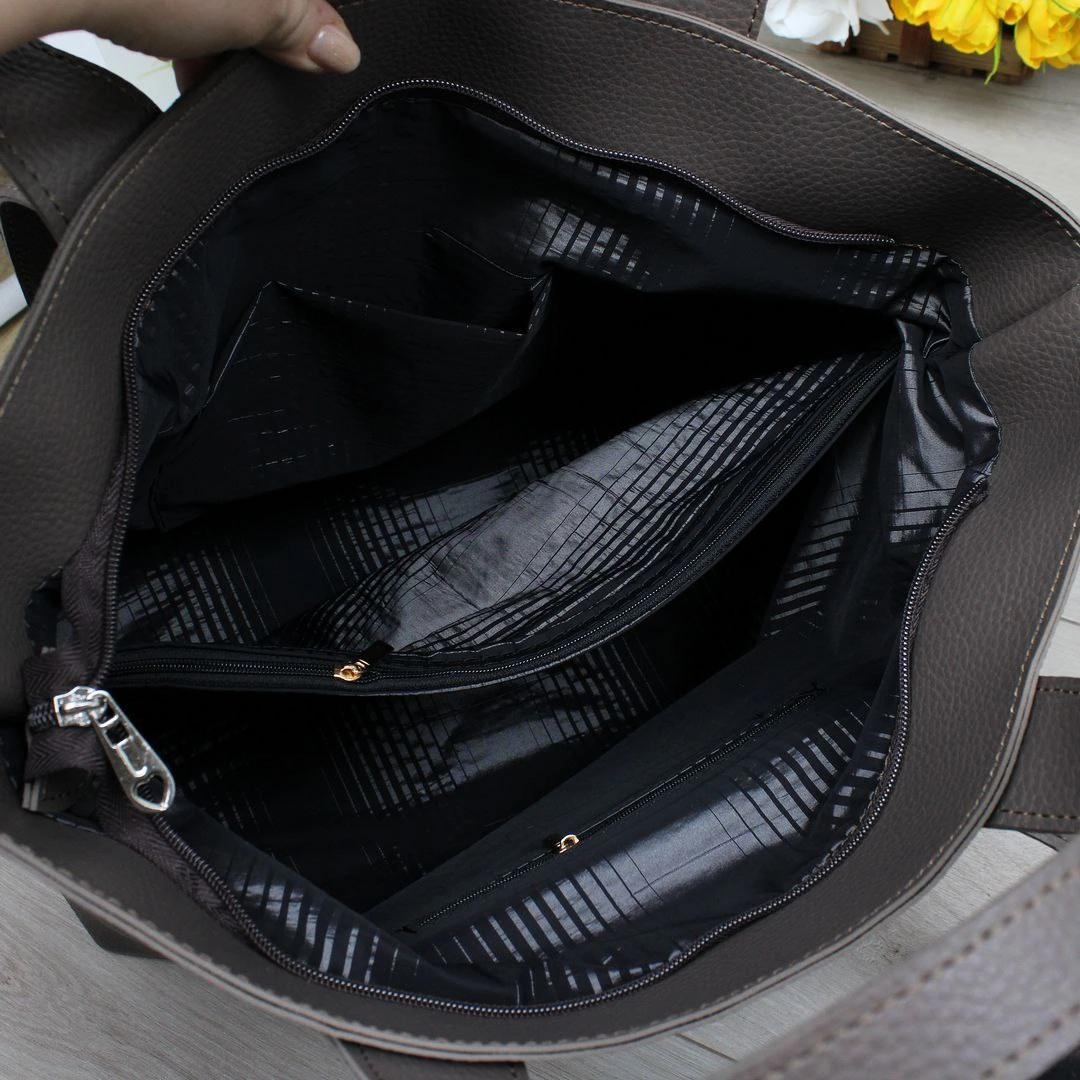 Сумка капучіно класична універсальна для щоденного використання