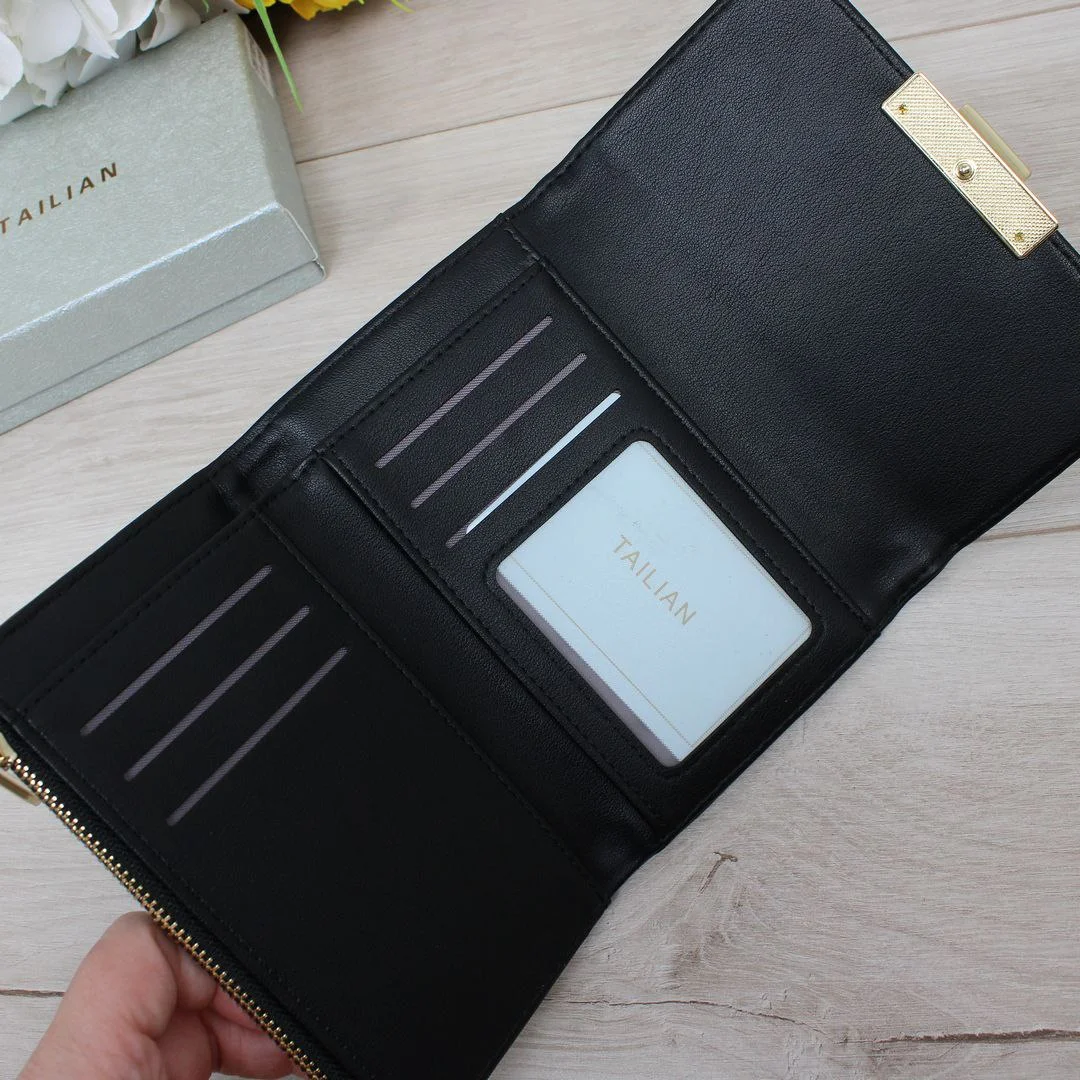 Класичний гаманець чорний для ділового стилю та презентабельності