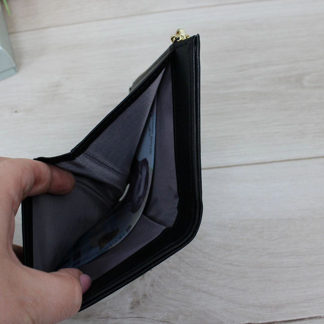 Класичний гаманець чорний для ділового стилю та презентабельності