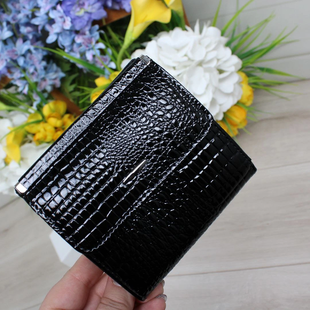 Класичний гаманець чорний універсальний для подорожей та бізнесу