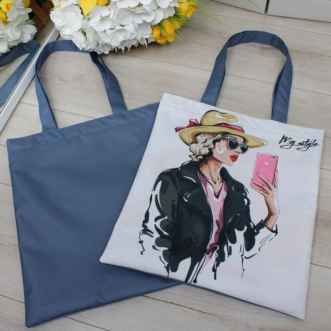 Жіноча сумка-шопер з принтом для молодих мам — стиль і зручність