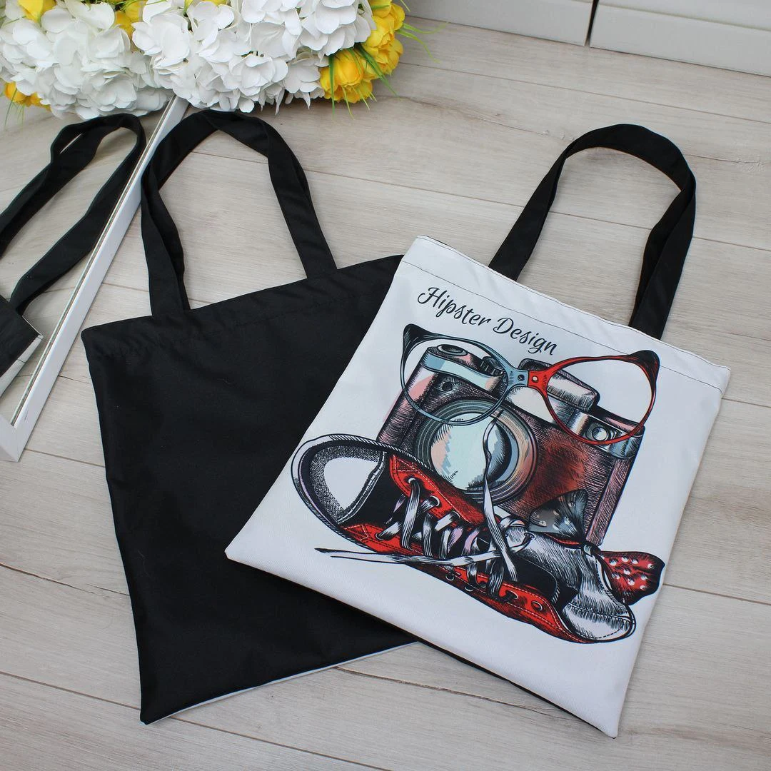 Жіноча сумка-шопер з принтом для еко-свідомих — стиль і свідомість