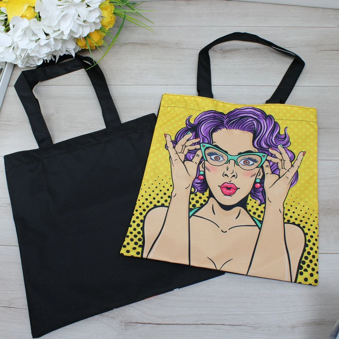 Жіноча сумка-шопер з принтом для міста та подорожей на плече