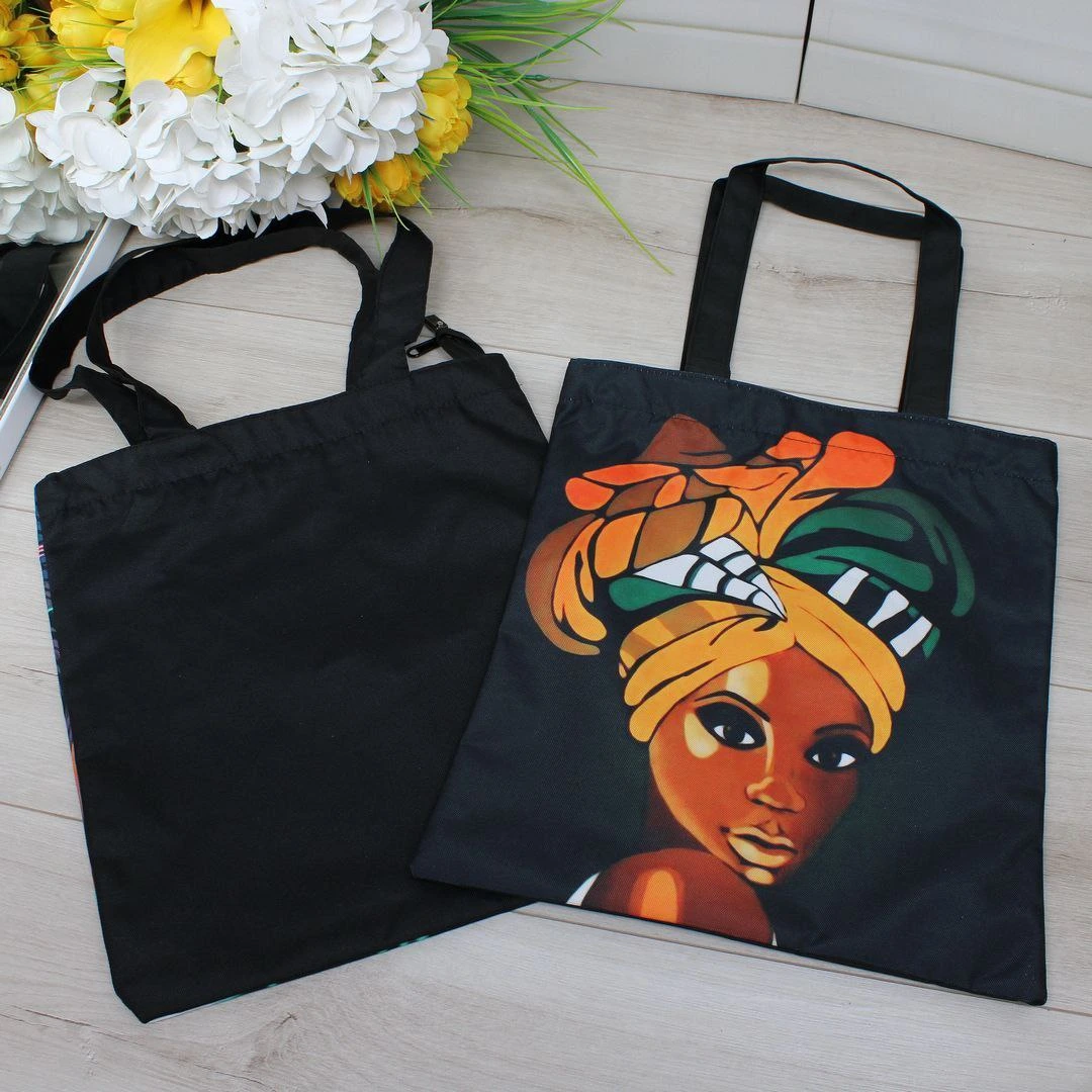 Жіноча сумка-шопер з принтом для роботи та документів