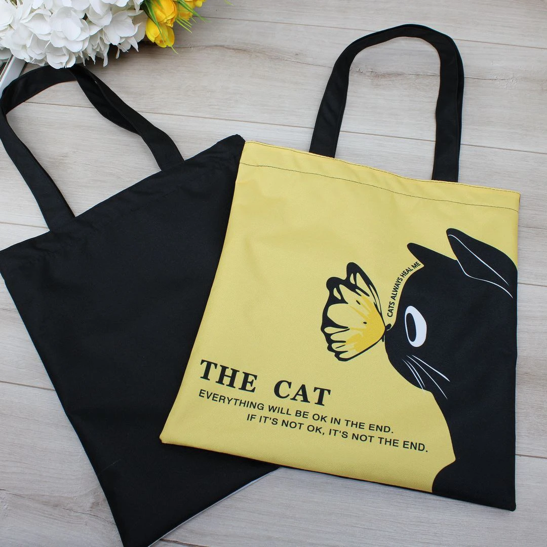 Жіноча сумка-шопер з принтом для ринку та супермаркету