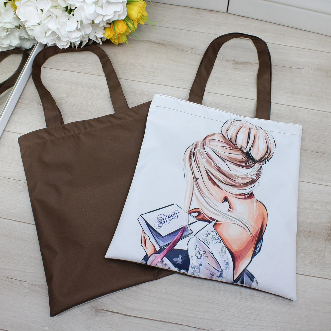 Жіноча сумка-шопер з принтом для колекціонерів унікальних речей