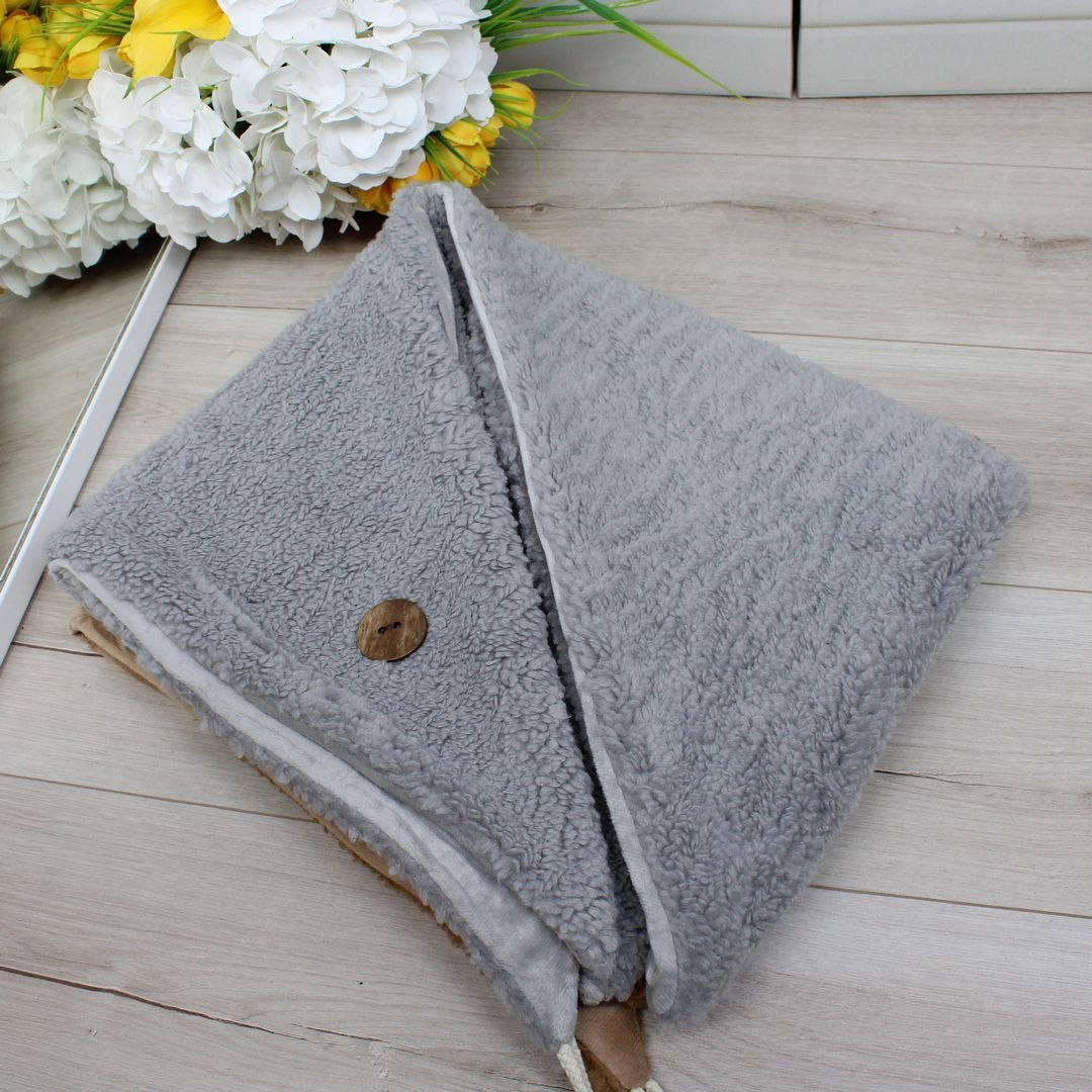 Зимова косинка ведмедик Тедді з флісу та хутра для жінок