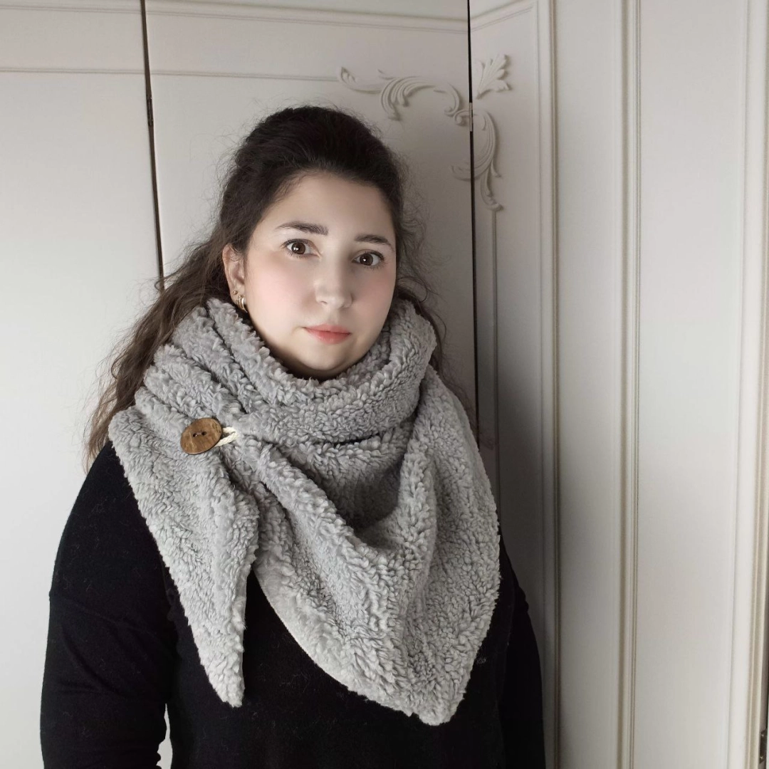 Зимова косинка ведмедик Тедді з флісу та хутра для жінок