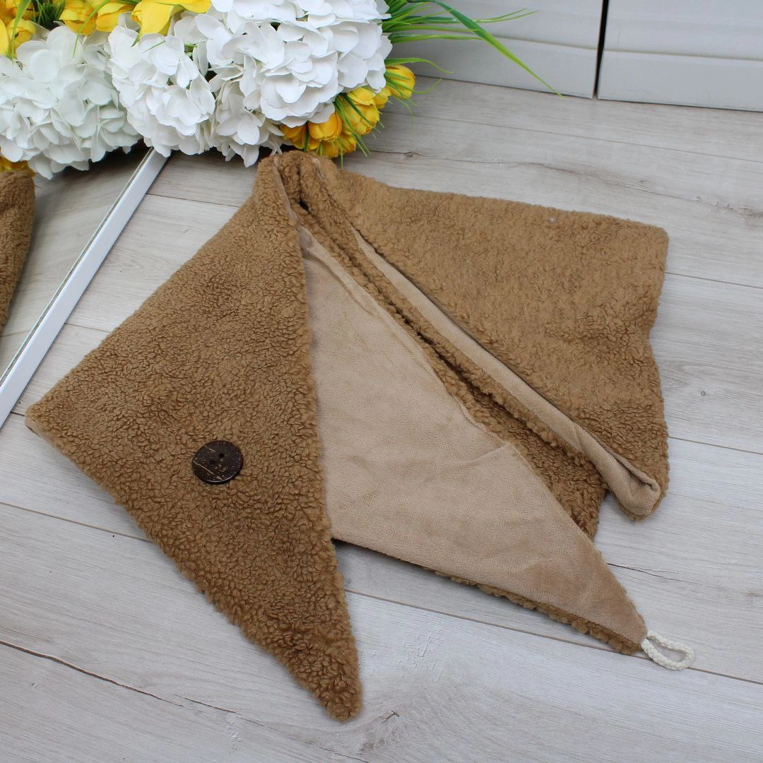 Зимова косинка ведмедик Тедді з флісу та хутра для жінок