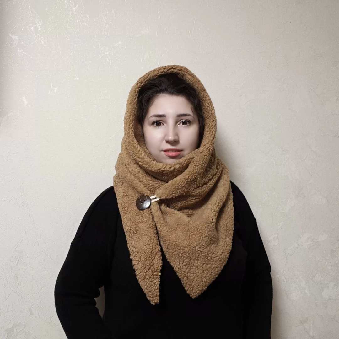 Зимова косинка ведмедик Тедді з флісу та хутра для жінок