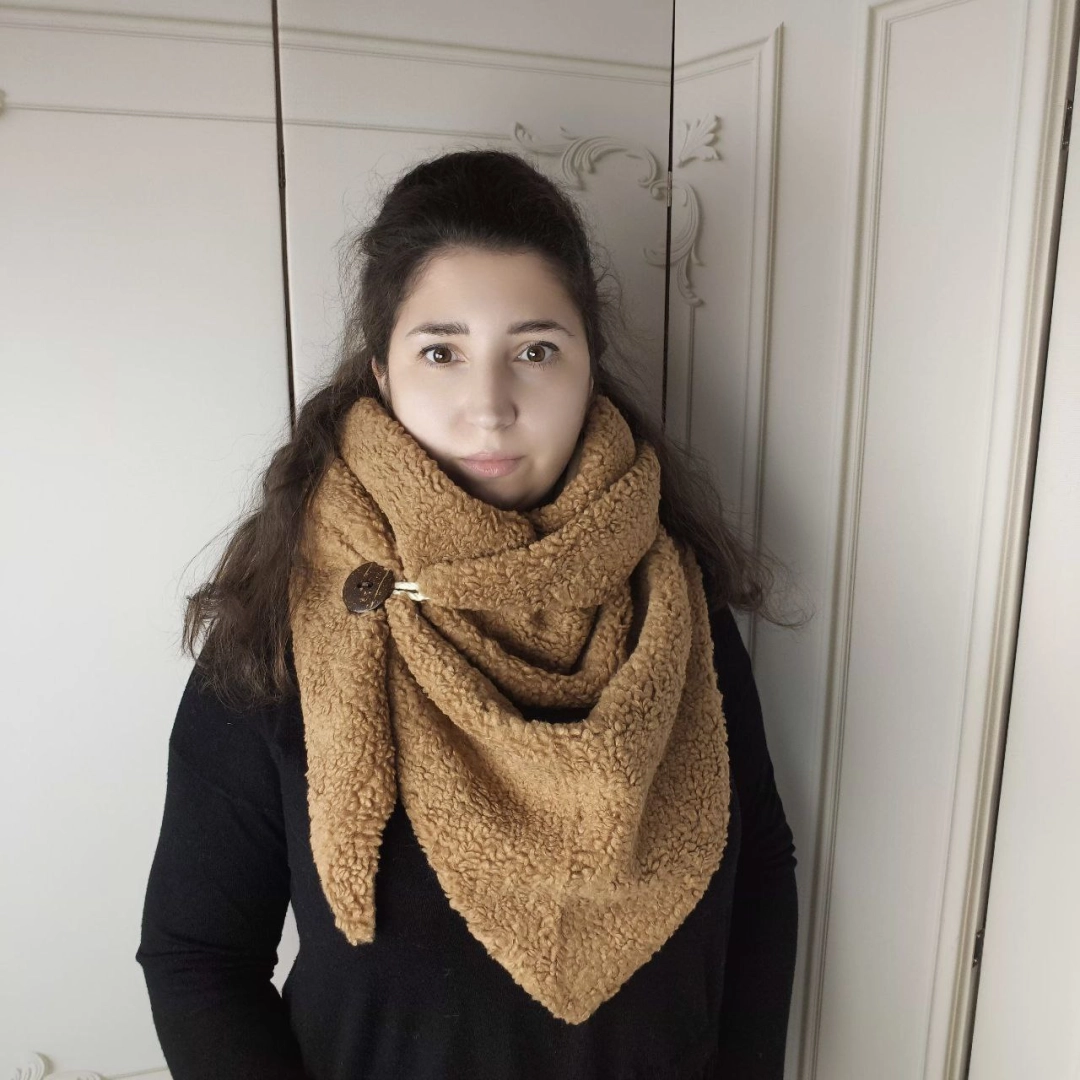 Зимова косинка ведмедик Тедді з флісу та хутра для жінок