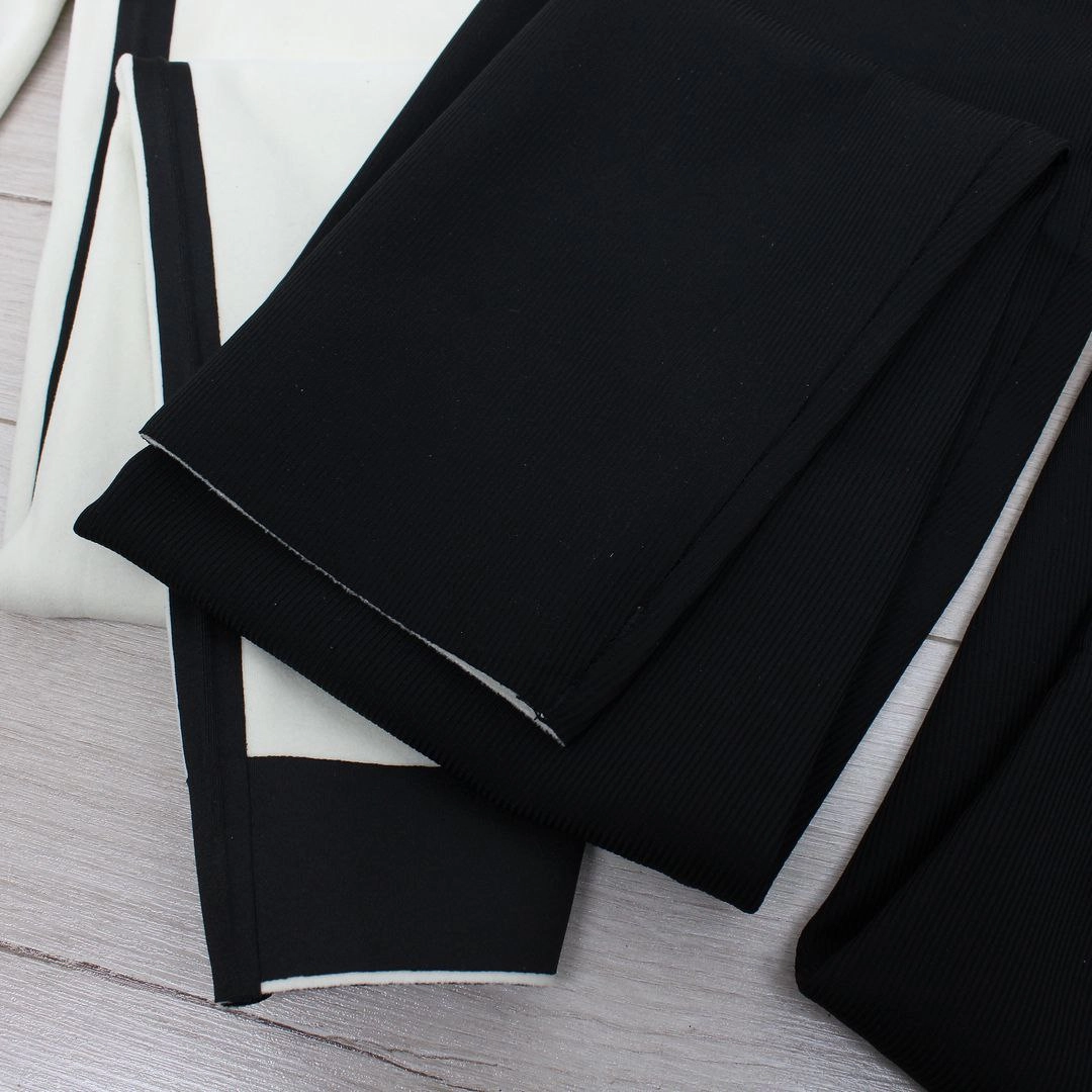 Жіночі термолосини з мембраною в рубчик на флісі та високою посадкою