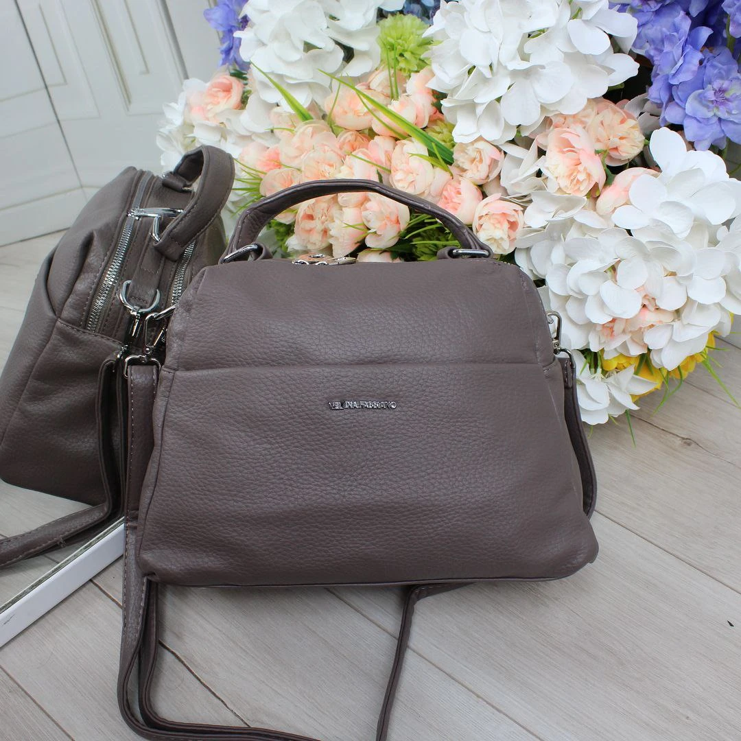 Жіноча сумка пильна троянда з екошкіри через плече