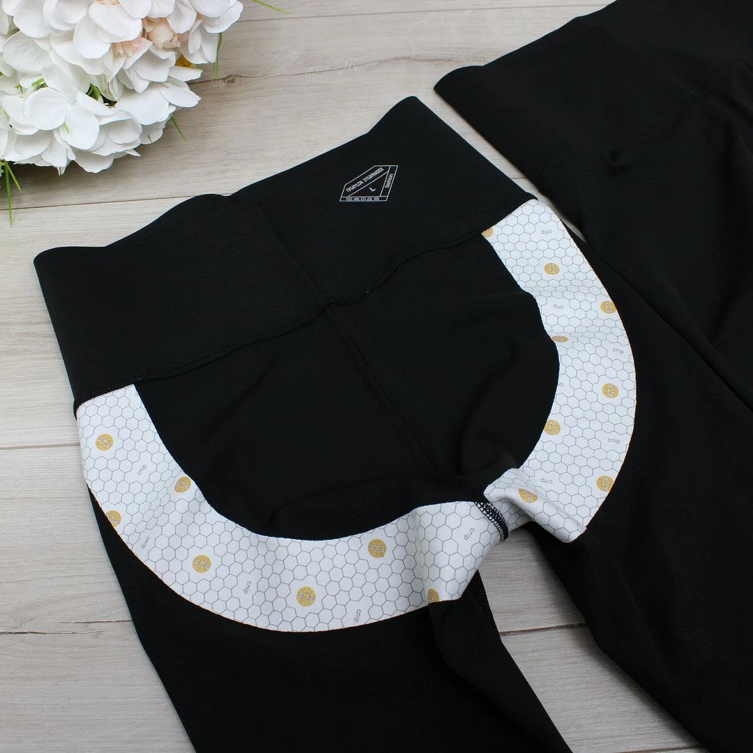 Корегуючі жіночі лосини з тейпами з нейлону та спандексу для фітнесу і повсякденного носіння