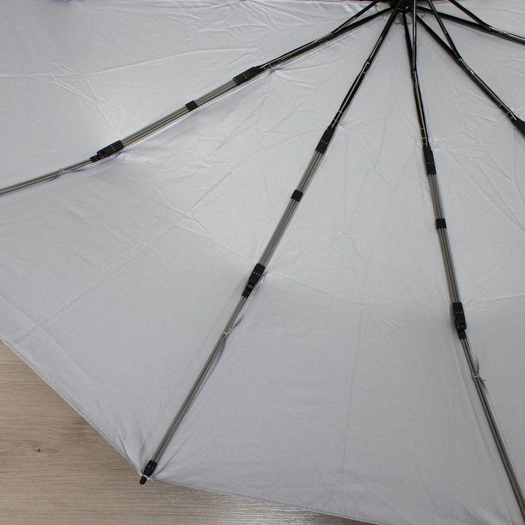 Ніжна бузкова жіноча парасолька-автомат на 12 спиць із системою антивітер