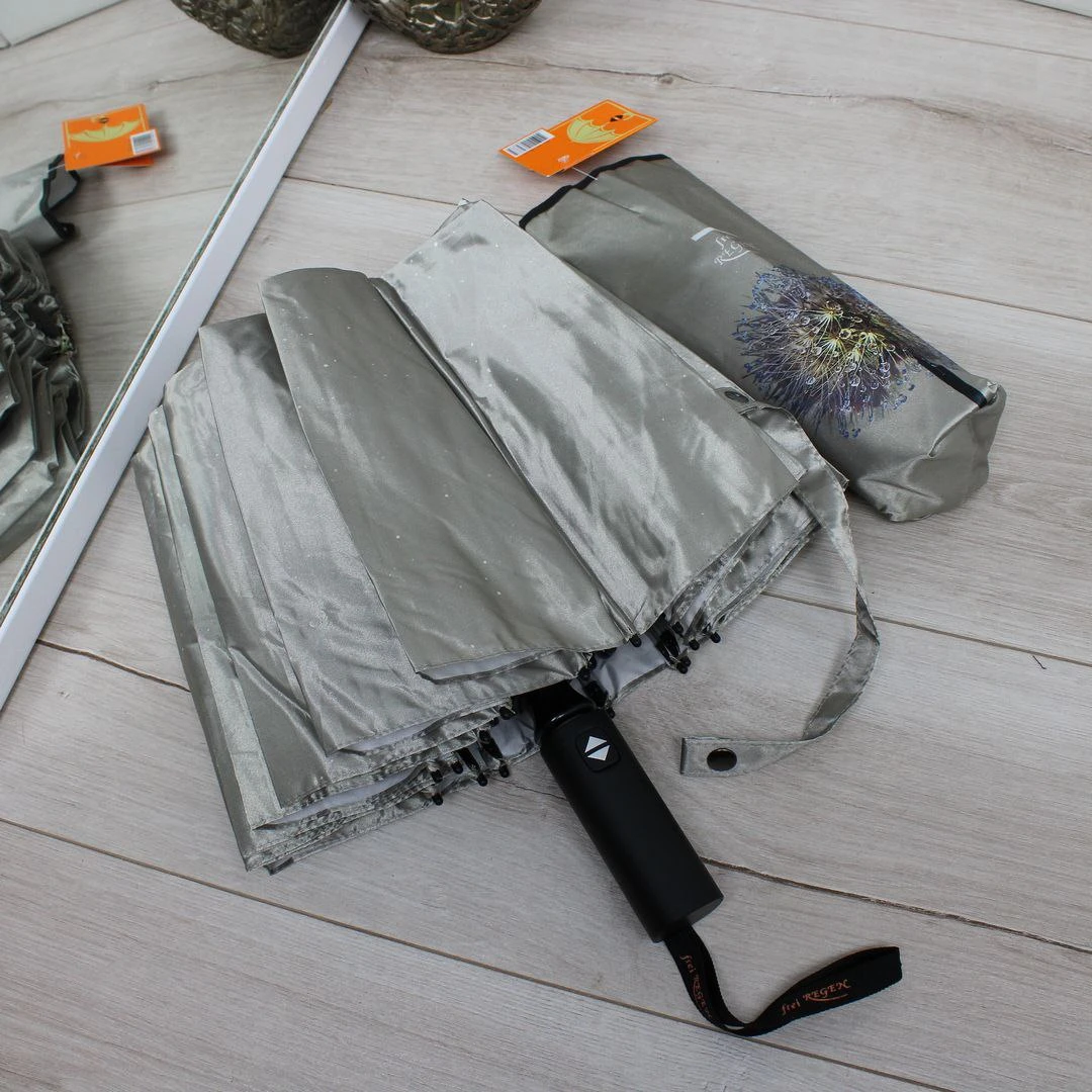 Розкішна жіноча золота парасолька-автомат на 16 спиць з антивітром