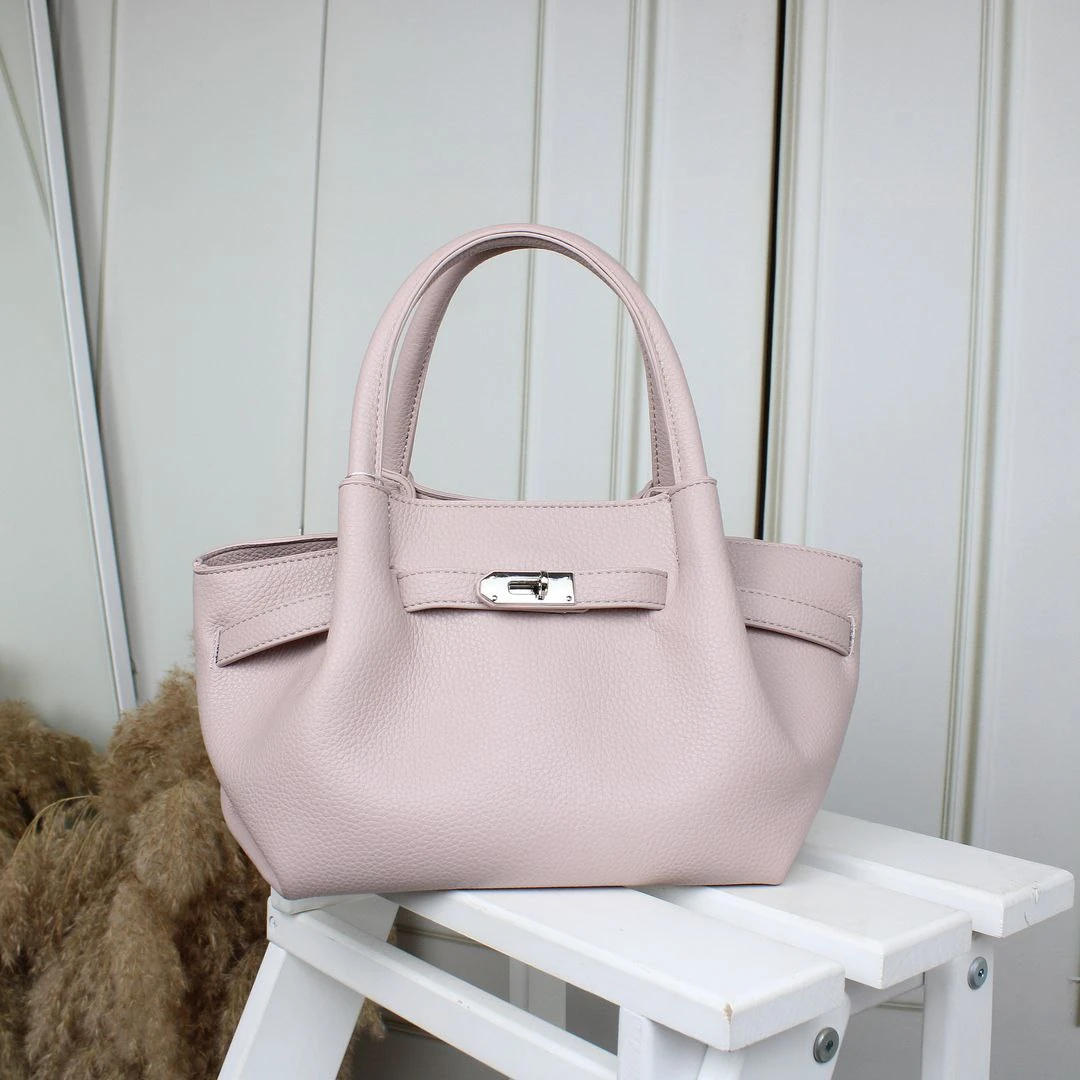 Жіноча пудрова сумка крос-боді через плече з екошкіри преміум якості