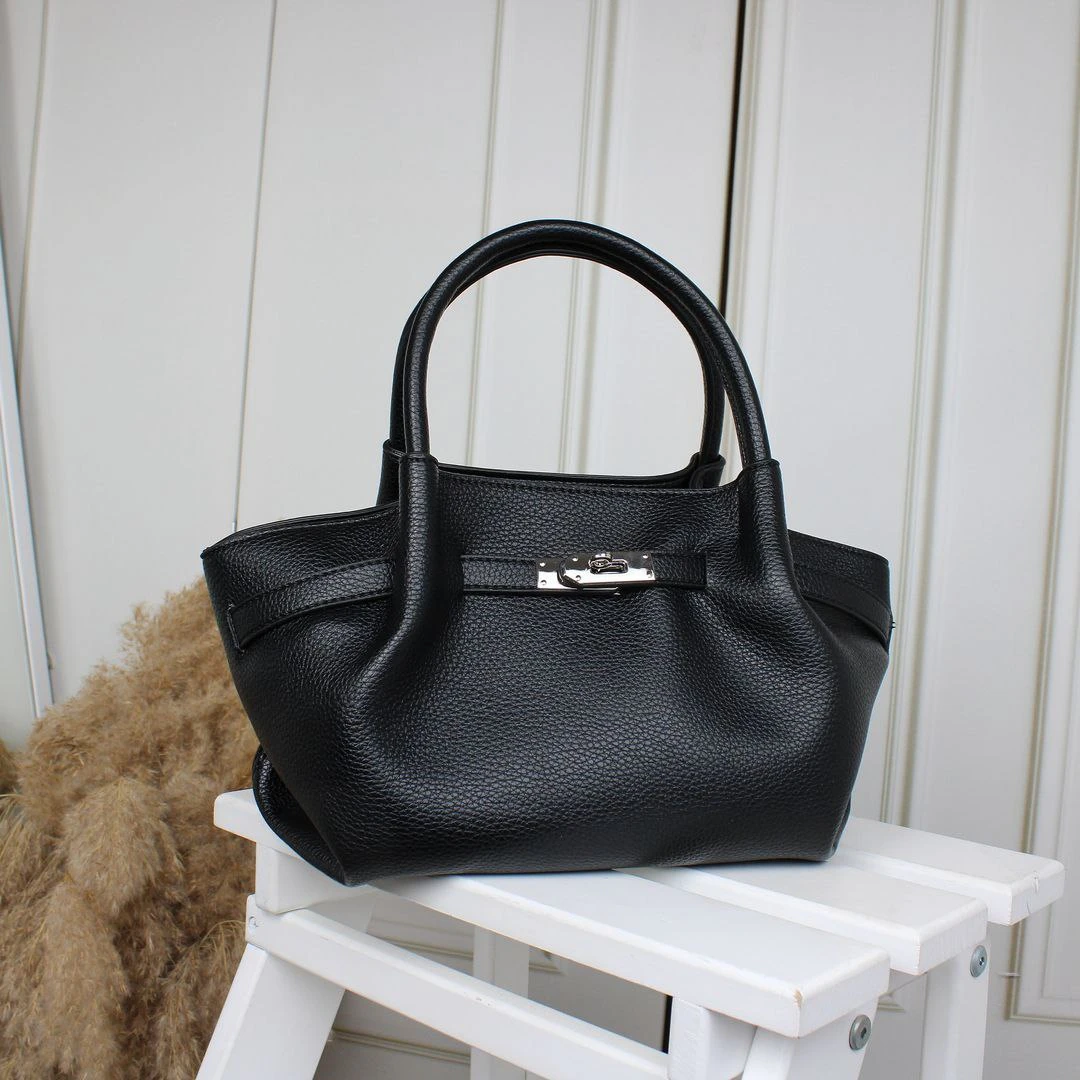 Чорна жіноча сумка через плече крос-боді з екошкіри на блискавці