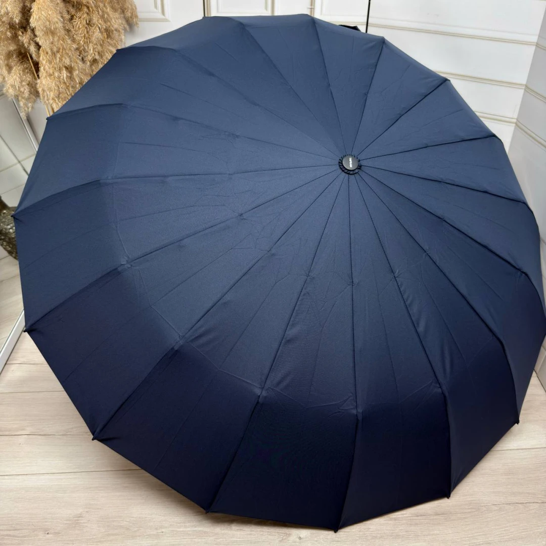 Темно-синя жіноча парасолька повний автомат антивітер