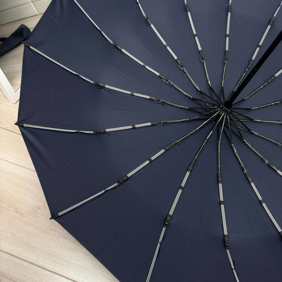 Темно-синя жіноча парасолька повний автомат антивітер