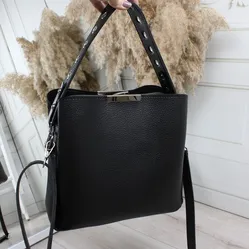 Жіноча сумка чорна класична еко-шкіра