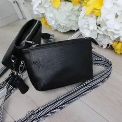 Купити чорну шкіряну крос-боді: Компактна