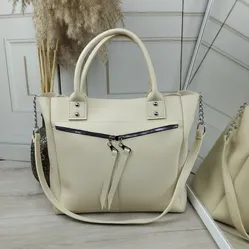 Сумка беж класична універсальна 