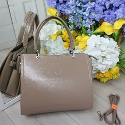 Сумка беж через плече для мінімалістки 