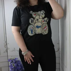Жіноча футболка з ведмедиком для офісу