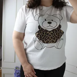 Жіноча біла футболка з принтом