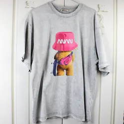Жіноча сіра футболка з принтом 
