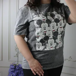 Жіноча сіра футболка з принтом 