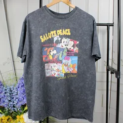 Жіноча сіра футболка з принтом 