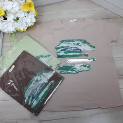 Жіноча футболка пудрова 