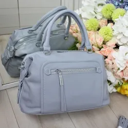 Жіноча блакитна сумка з екошкіри