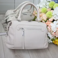 Жіноча молочна сумка з екошкіри