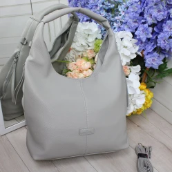 Жіноча сіра сумка-хобо