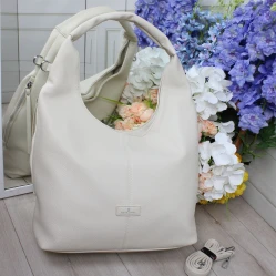 Жіноча молочна сумка-хобо