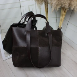 Велика жіноча сумка шоколадного кольору