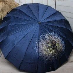 Темно-синя жіноча парасолька
