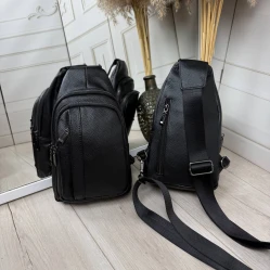 Чоловічий слінг із натуральної шкіри